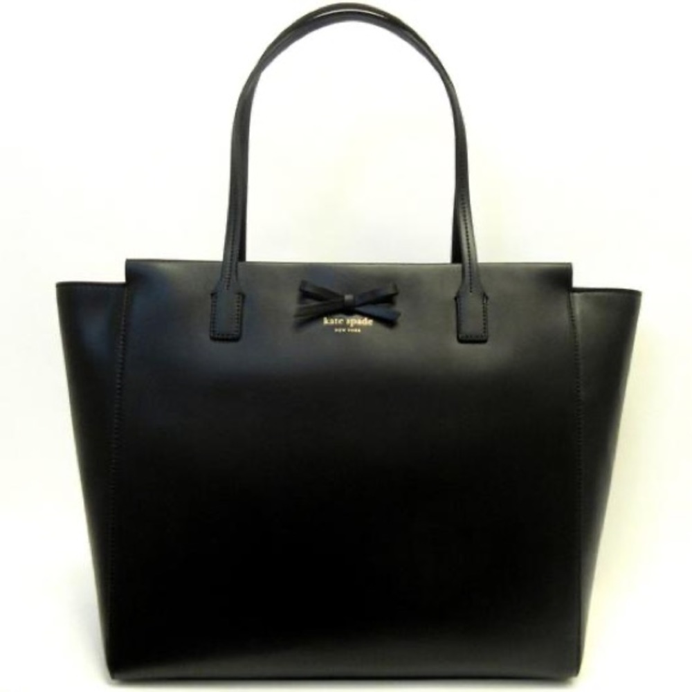Kate Spade Taden Sawyer Street Black Gold Leather Tote